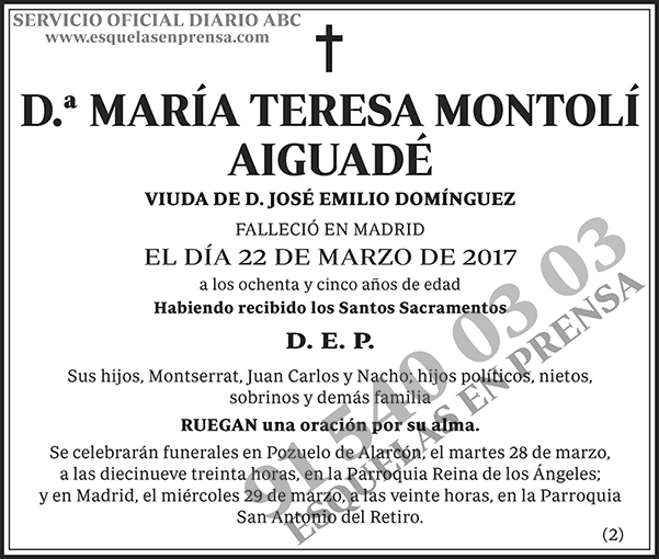 María Teresa Montolí Aiguadé